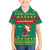 Cameroon Christmas Family Matching Tank Maxi Dress and Hawaiian Shirt with Green Red Pattern Coat of Arms Santa Hat and Stars Motif - Wonder Print Shop