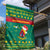 Cameroon Christmas Garden Flag with Green Red Pattern Coat of Arms Santa Hat and Stars Motif - Wonder Print Shop