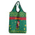 Cameroon Christmas Grocery Bag with Green Red Pattern Coat of Arms Santa Hat and Stars Motif - Wonder Print Shop