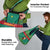 Cameroon Christmas Grocery Bag with Green Red Pattern Coat of Arms Santa Hat and Stars Motif - Wonder Print Shop
