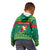 Cameroon Christmas Kid Hoodie with Green Red Pattern Coat of Arms Santa Hat and Stars Motif - Wonder Print Shop