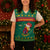 Cameroon Christmas Knitted V-Neck Vest with Green Red Pattern Coat of Arms Santa Hat and Stars Motif - Wonder Print Shop