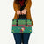 Cameroon Christmas Leather Bag with Green Red Pattern Coat of Arms Santa Hat and Stars Motif - Wonder Print Shop