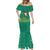 Cameroon Christmas Mermaid Dress with Green Red Pattern Coat of Arms Santa Hat and Stars Motif - Wonder Print Shop
