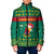 Cameroon Christmas Padded Jacket with Green Red Pattern Coat of Arms Santa Hat and Stars Motif - Wonder Print Shop
