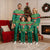 Cameroon Christmas Pajama Set with Green Red Pattern Coat of Arms Santa Hat and Stars Motif - Wonder Print Shop