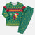 Cameroon Christmas Pajama Set with Green Red Pattern Coat of Arms Santa Hat and Stars Motif - Wonder Print Shop