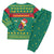 Cameroon Christmas Pajama Set with Green Red Pattern Coat of Arms Santa Hat and Stars Motif - Wonder Print Shop