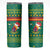 Cameroon Christmas Skinny Tumbler with Green Red Pattern Coat of Arms Santa Hat and Stars Motif - Wonder Print Shop