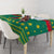 Cameroon Christmas Tablecloth with Green Red Pattern Coat of Arms Santa Hat and Stars Motif - Wonder Print Shop