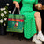 Cameroon Christmas Tote Bag with Green Red Pattern Coat of Arms Santa Hat and Stars Motif - Wonder Print Shop
