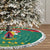 Cameroon Christmas Tree Skirt with Green Red Pattern Coat of Arms Santa Hat and Stars Motif - Wonder Print Shop