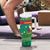 Cameroon Christmas Tumbler With Handle with Green Red Pattern Coat of Arms Santa Hat and Stars Motif - Wonder Print Shop