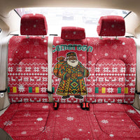 Cameroon Christmas Back Car Seat Cover with Red Snowflake Pattern Traditional Santa and Map Motif - Wonder Print Shop
