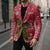 Cameroon Christmas Blazer with Red Snowflake Pattern Traditional Santa and Map Motif - Wonder Print Shop