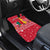 Cameroon Christmas Car Mats with Red Snowflake Pattern Traditional Santa and Map Motif - Wonder Print Shop