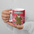 Cameroon Christmas Ceramic Mug with Red Snowflake Pattern Traditional Santa and Map Motif - Wonder Print Shop