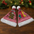 Cameroon Christmas Santa Hat with Red Snowflake Pattern Traditional Santa and Map Motif - Wonder Print Shop