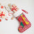 Cameroon Christmas Stocking with Red Snowflake Pattern Traditional Santa and Map Motif - Wonder Print Shop