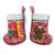 Cameroon Christmas Stocking with Red Snowflake Pattern Traditional Santa and Map Motif - Wonder Print Shop
