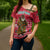 Cameroon Christmas Cross Shoulder Shirt with Red Snowflake Pattern Traditional Santa and Map Motif - Wonder Print Shop