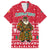 Cameroon Christmas Family Matching Long Sleeve Bodycon Dress and Hawaiian Shirt with Red Snowflake Pattern Traditional Santa and Map Motif - Wonder Print Shop