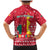 Cameroon Christmas Family Matching Mermaid Dress and Hawaiian Shirt with Red Snowflake Pattern Traditional Santa and Map Motif - Wonder Print Shop