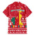 Cameroon Christmas Family Matching Mermaid Dress and Hawaiian Shirt with Red Snowflake Pattern Traditional Santa and Map Motif - Wonder Print Shop