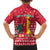 Cameroon Christmas Family Matching Puletasi and Hawaiian Shirt with Red Snowflake Pattern Traditional Santa and Map Motif - Wonder Print Shop