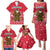 Cameroon Christmas Family Matching Puletasi and Hawaiian Shirt with Red Snowflake Pattern Traditional Santa and Map Motif - Wonder Print Shop