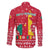 Cameroon Christmas Family Matching Puletasi and Hawaiian Shirt with Red Snowflake Pattern Traditional Santa and Map Motif - Wonder Print Shop