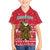 Cameroon Christmas Family Matching Puletasi and Hawaiian Shirt with Red Snowflake Pattern Traditional Santa and Map Motif - Wonder Print Shop