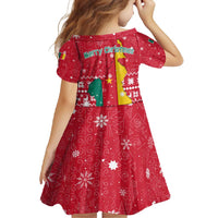 Cameroon Christmas Family Matching Short Sleeve Bodycon Dress and Hawaiian Shirt with Red Snowflake Pattern Traditional Santa and Map Motif - Wonder Print Shop