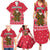 Cameroon Christmas Family Matching Summer Maxi Dress and Hawaiian Shirt with Red Snowflake Pattern Traditional Santa and Map Motif - Wonder Print Shop