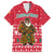 Cameroon Christmas Family Matching Summer Maxi Dress and Hawaiian Shirt with Red Snowflake Pattern Traditional Santa and Map Motif - Wonder Print Shop