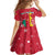 Cameroon Christmas Family Matching Tank Maxi Dress and Hawaiian Shirt with Red Snowflake Pattern Traditional Santa and Map Motif - Wonder Print Shop