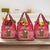 Cameroon Christmas Grocery Bag with Red Snowflake Pattern Traditional Santa and Map Motif - Wonder Print Shop