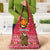 Cameroon Christmas Grocery Bag with Red Snowflake Pattern Traditional Santa and Map Motif - Wonder Print Shop