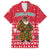 Cameroon Christmas Hawaiian Shirt with Red Snowflake Pattern Traditional Santa and Map Motif - Wonder Print Shop