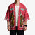 Cameroon Christmas Kimono with Red Snowflake Pattern Traditional Santa and Map Motif - Wonder Print Shop