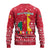 Cameroon Christmas Ugly Christmas Sweater with Red Snowflake Pattern Traditional Santa and Map Motif - Wonder Print Shop