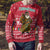 Cameroon Christmas Ugly Christmas Sweater with Red Snowflake Pattern Traditional Santa and Map Motif - Wonder Print Shop