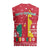 Cameroon Christmas Knitted V-Neck Vest with Red Snowflake Pattern Traditional Santa and Map Motif - Wonder Print Shop