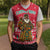 Cameroon Christmas Knitted V-Neck Vest with Red Snowflake Pattern Traditional Santa and Map Motif - Wonder Print Shop