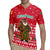Cameroon Christmas Rugby Jersey with Red Snowflake Pattern Traditional Santa and Map Motif - Wonder Print Shop