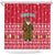 Cameroon Christmas Shower Curtain with Red Snowflake Pattern Traditional Santa and Map Motif - Wonder Print Shop