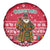 Cameroon Christmas Spare Tire Cover with Red Snowflake Pattern Traditional Santa and Map Motif - Wonder Print Shop