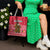 Cameroon Christmas Tote Bag with Red Snowflake Pattern Traditional Santa and Map Motif - Wonder Print Shop