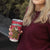 Cameroon Christmas Tumbler Cup with Red Snowflake Pattern Traditional Santa and Map Motif - Wonder Print Shop