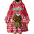 Cameroon Christmas Wearable Blanket Hoodie with Red Snowflake Pattern Traditional Santa and Map Motif - Wonder Print Shop
